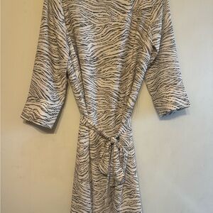 H&M Black and Cream Zebra Print Dress